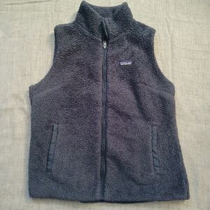 Patagonia High-Pile Gray Fleece Vest Women's Size XL